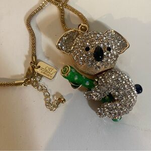 Off Park Collection Koala Clear Crystal & Gold Tone Pendant Necklace